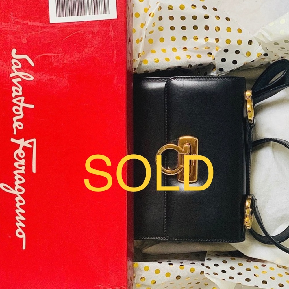 Small Salvatore Ferragamo Black Calf Leather